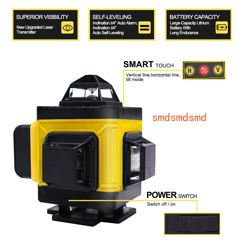 Level Laser Line - 16 Lines 4D Laser Level Horizontal