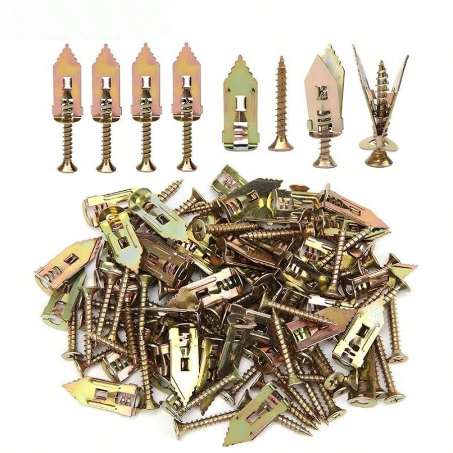 Drywall Anchor Screw - 100PCS/200PCS Self-Drilling Drywall Anchors Kit No