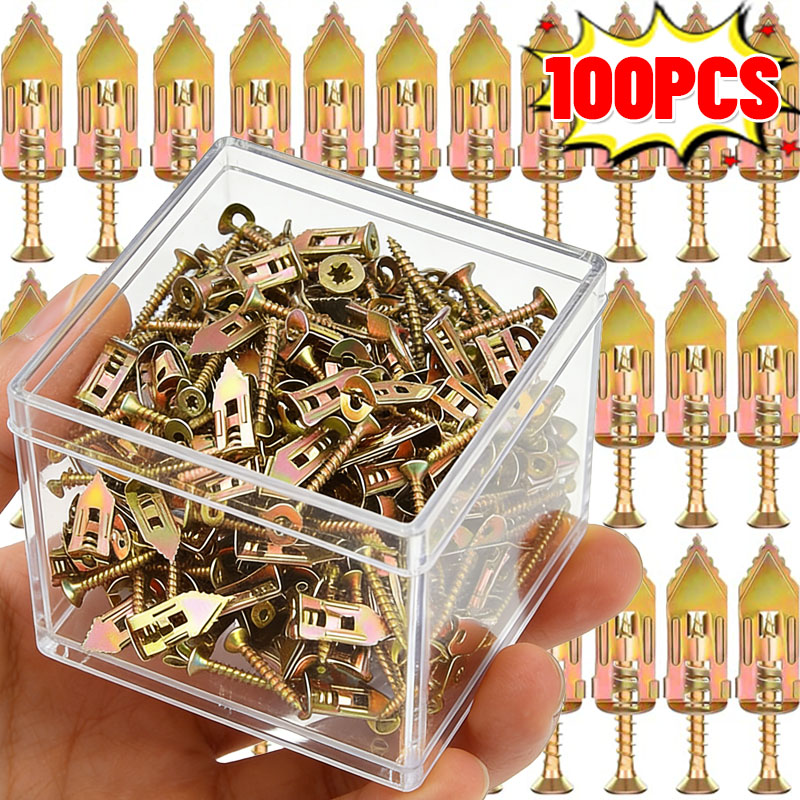 Drywall Anchor Screw - 100/10pcs Self Drilling Drywall Anchors with