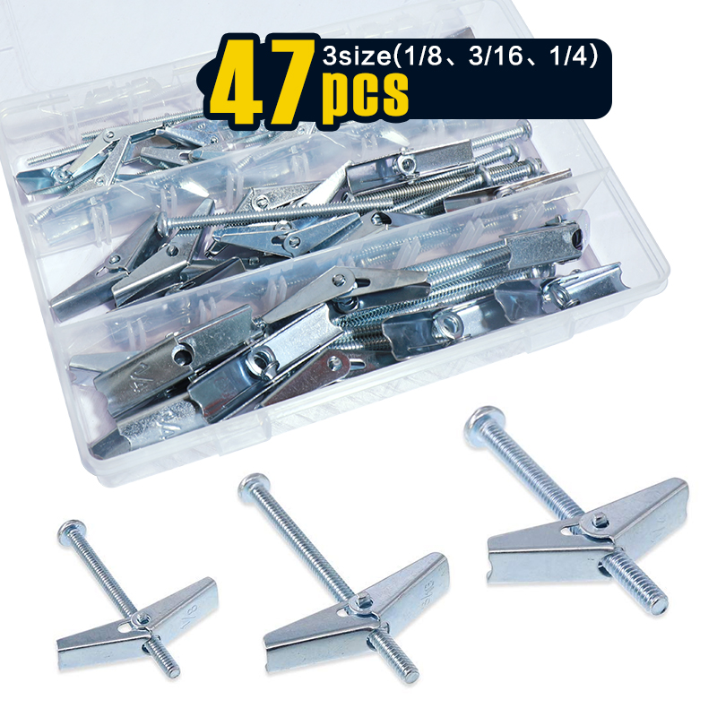Drywall Anchor Screw - 47 pcs, Toggle Bolts, Wall Anchor,