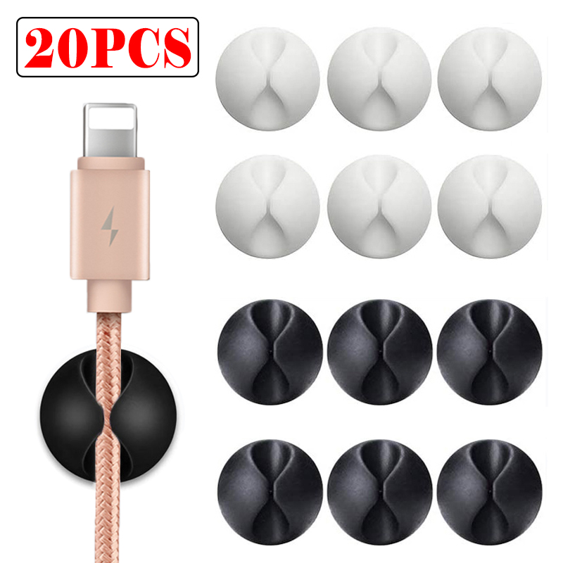2-20PCS USB Cable Organizer Si - Cable Staple Clip recension och pris