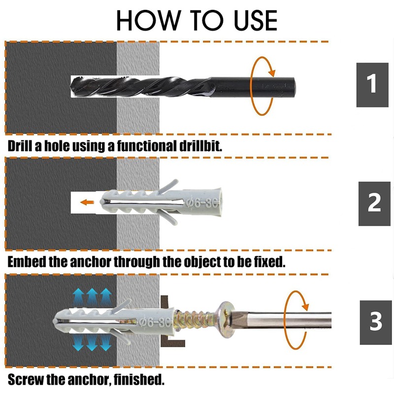 Multipurpose Grey Expansion Bo - Drywall Anchor Screw recension och pris