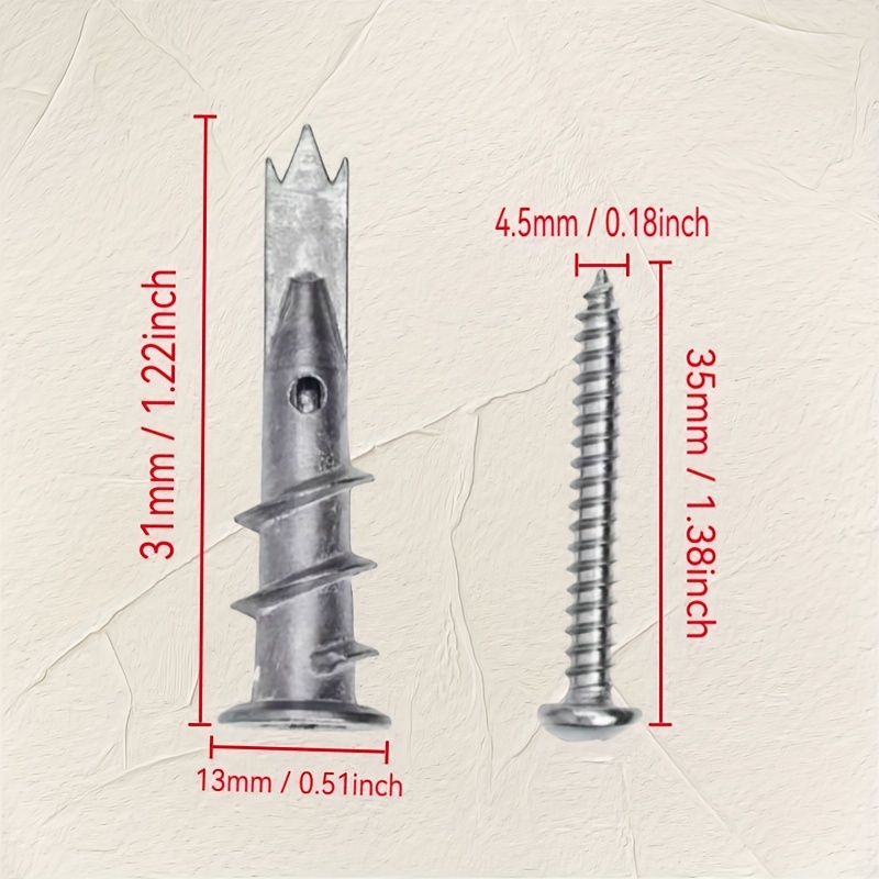 25Set of Diamond Coated Board  - Drywall Anchor Screw recension och pris