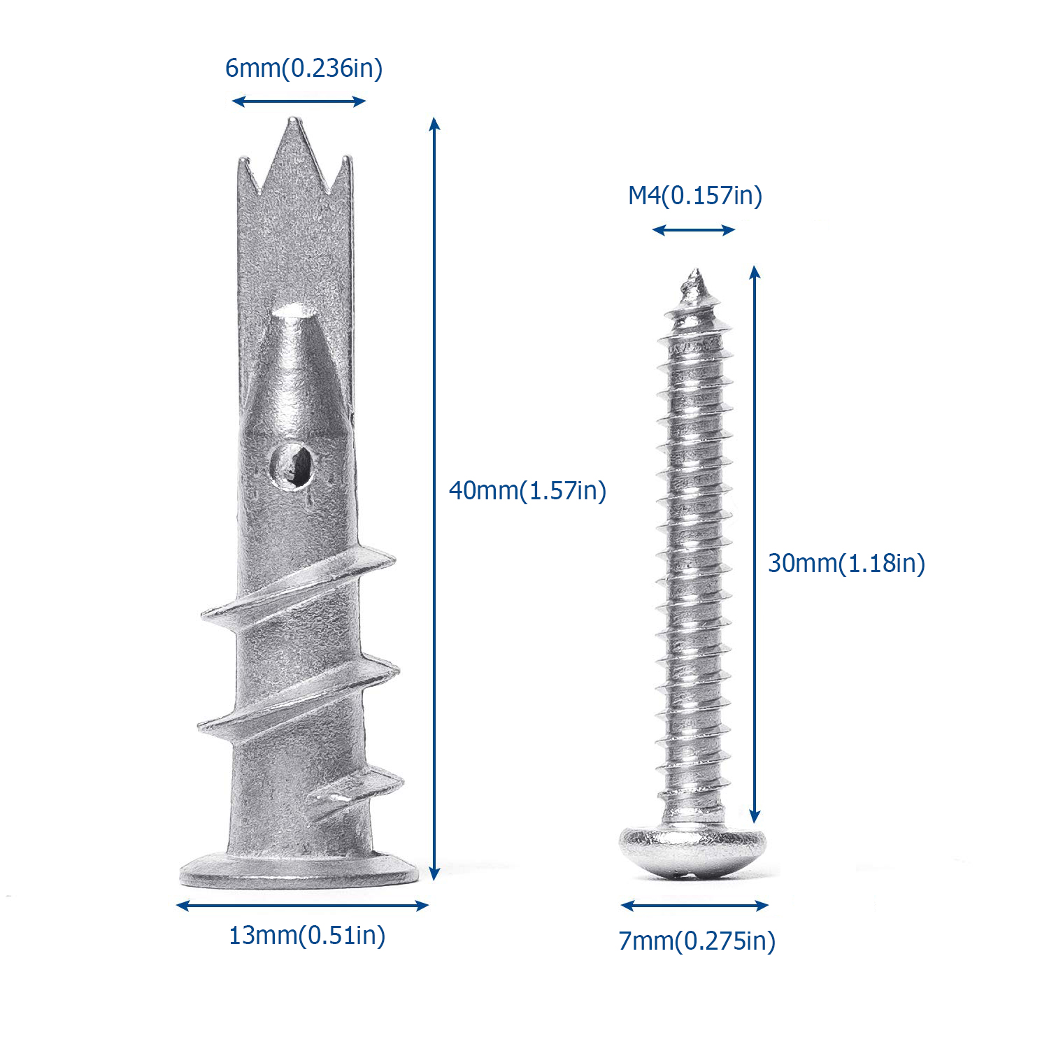 NINDEJIN 120pcs/set Self Drill - Drywall Anchor Screw recension och pris