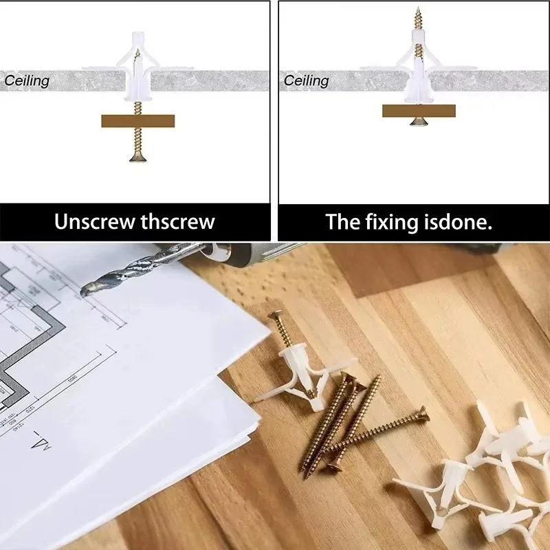 50Pcs Plasterboard Dowels with - Drywall Anchor Screw recension och pris
