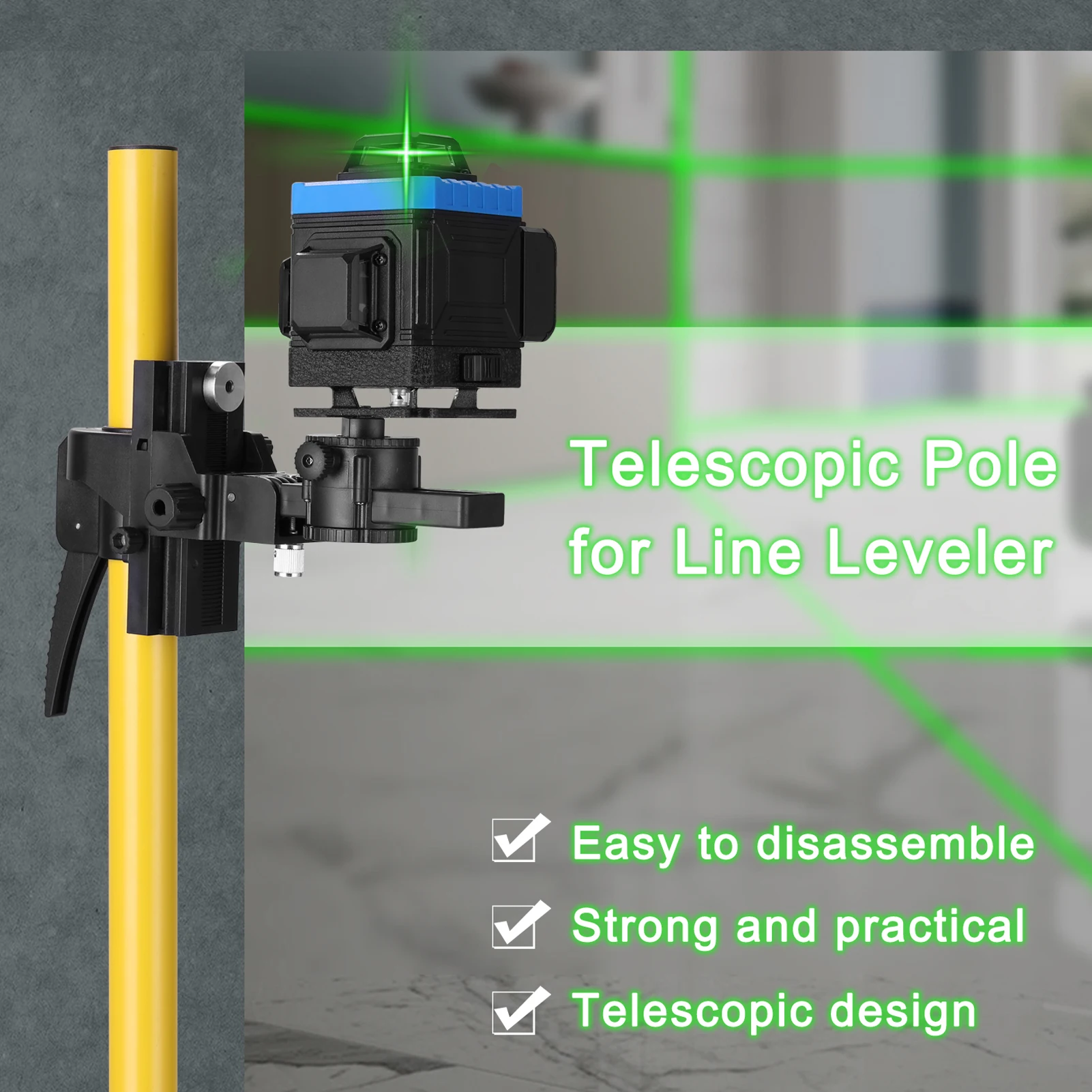 Max 4.2m Height Adjustable Lin - Level Laser Line recension och pris