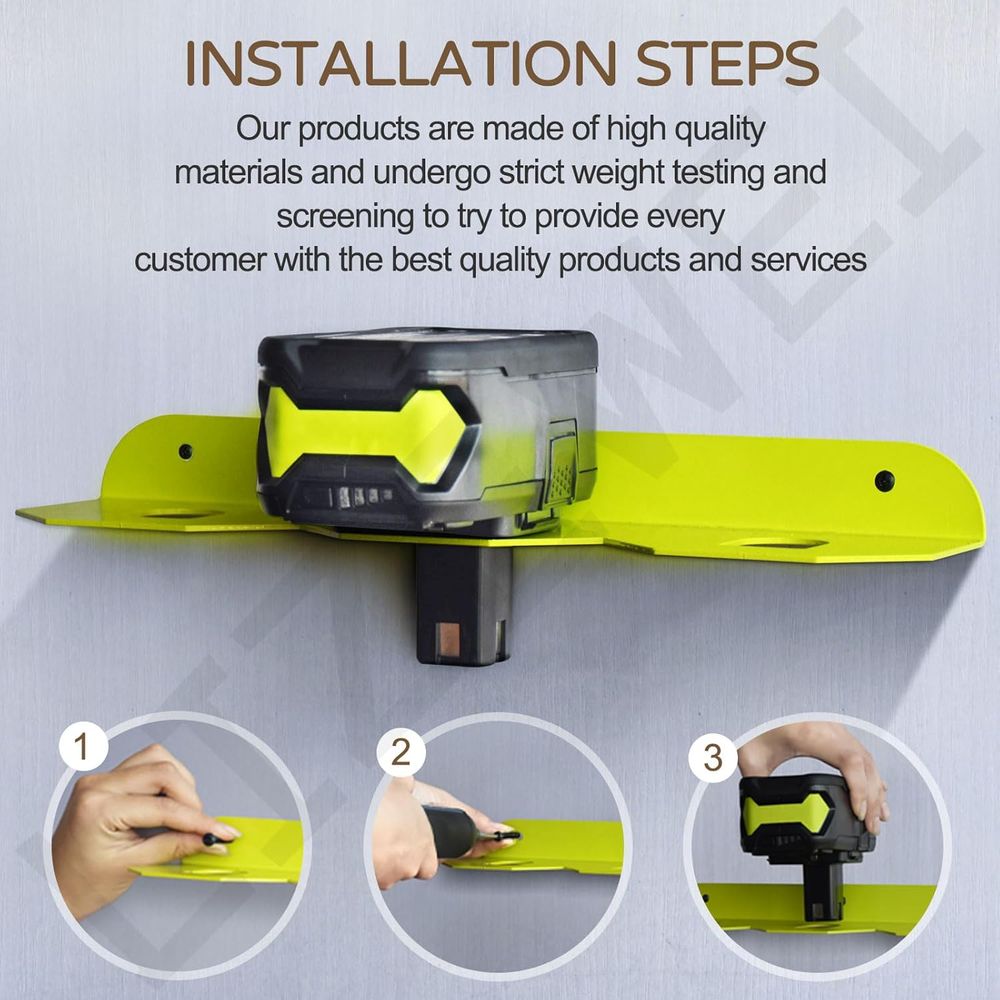 2-Piece Metal 18V Battery Wall - Drywall Anchor Screw recension och pris