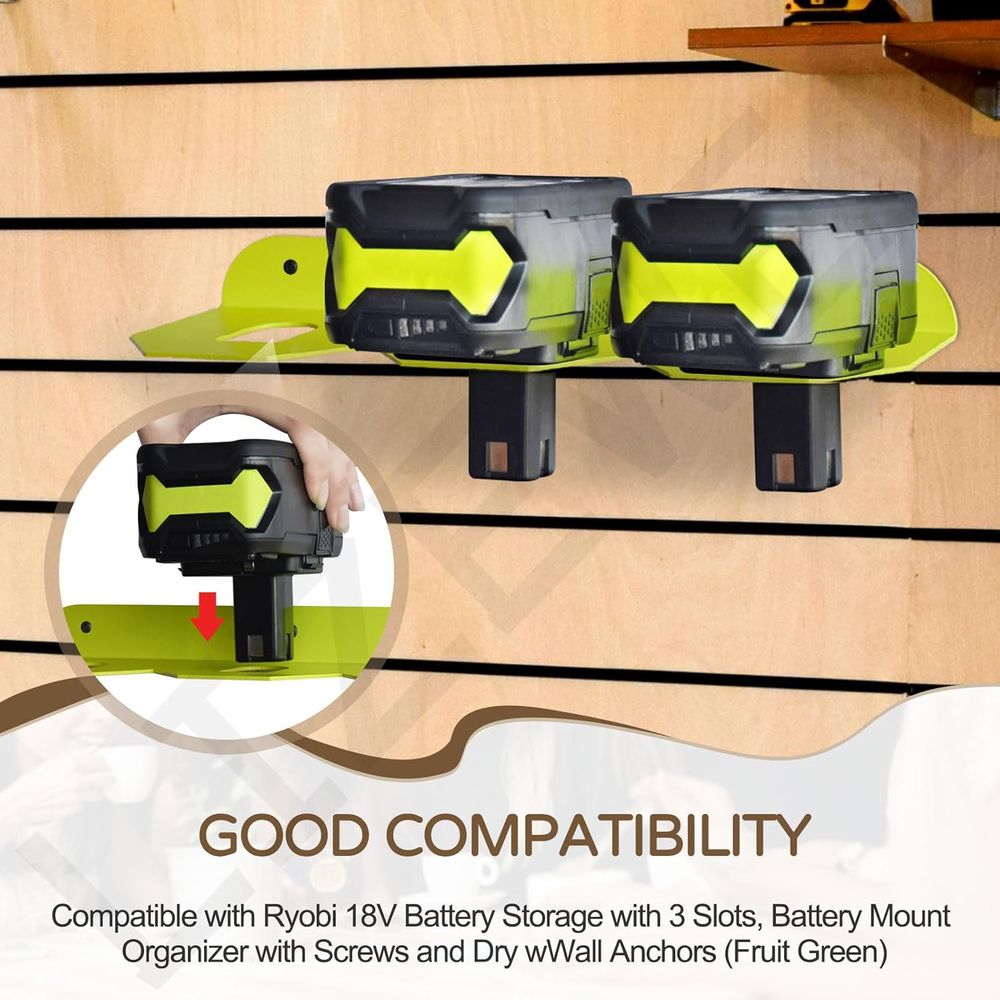 2-Piece Metal 18V Battery Wall - Drywall Anchor Screw recension och pris